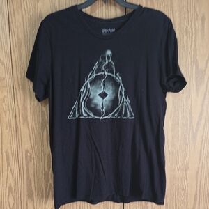 Warner Bros. Black Tee with Mysterious Graphic